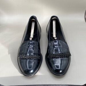 Men's Black Loafers 10 1/2 (LOT 406)